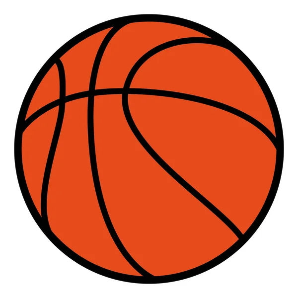 Basketball Farbvektordarstellung Isoliert Auf Weißem Hintergrund — Stockvektor