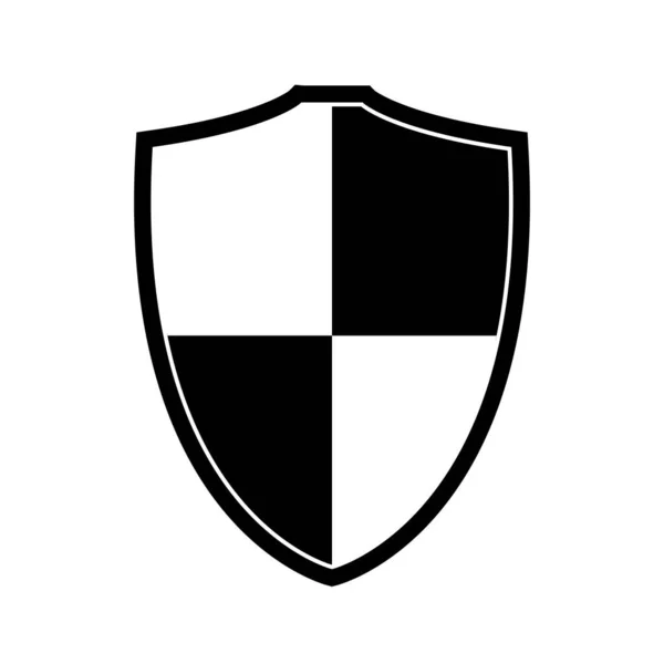 Schild Mit Schachsymbolsilhouette Vektorillustration Isoliert Auf Weißem Hintergrund — Stockvektor
