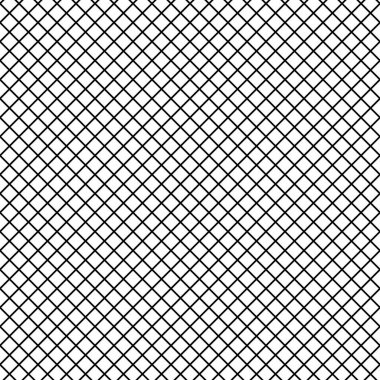 grid pattern, diagonal squares, black and white crossing slanted lines - vector seamless repeatable texture background clipart
