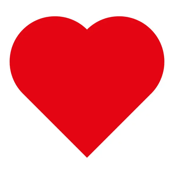 red heart shape symbol, vector illustration isolated on white background