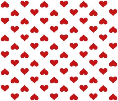 Kalp şekli sembolü - kırmızı kalpler pürüzsüz tekrarlanabilir doku arka plan