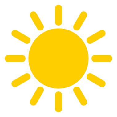 Beyaz arkaplanda izole edilmiş basit sarı yıldızın vektör çizimi