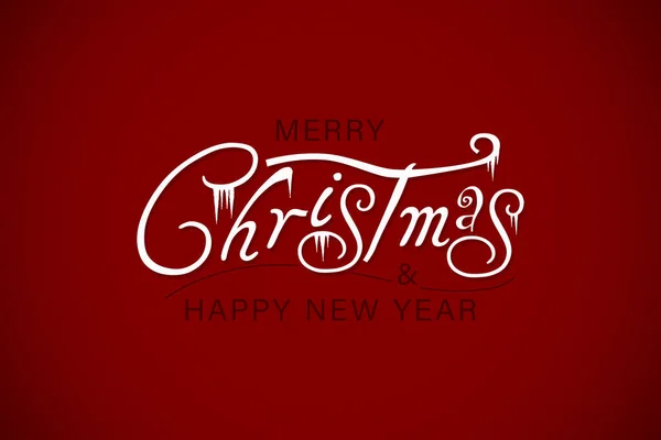 Frumos Text Crăciun Fericit Fundal Roșu Aproape — Fotografie, imagine de stoc