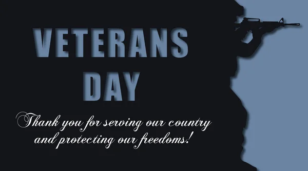 Cartão Dia Dos Veteranos Honrando Todos Que Serviram — Fotografia de Stock