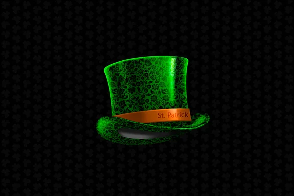 Patrick Day Green Leprechaun Hat Close — Stok Foto