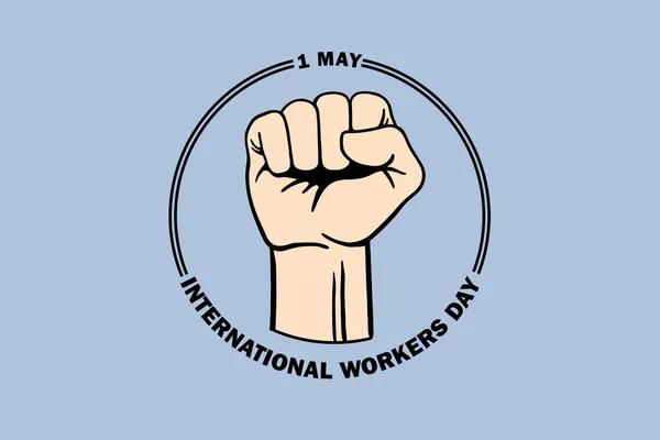 5月1日国際労働者の日 国際労働者の日白い背景に創造的なイラストでクローズアップ — ストック写真