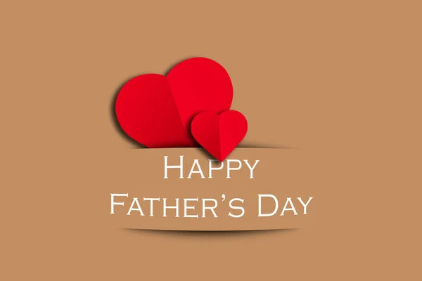 Apák Napja Ünnepi Üdvözlőlap Szöveggel Szívvel — Stock Fotó