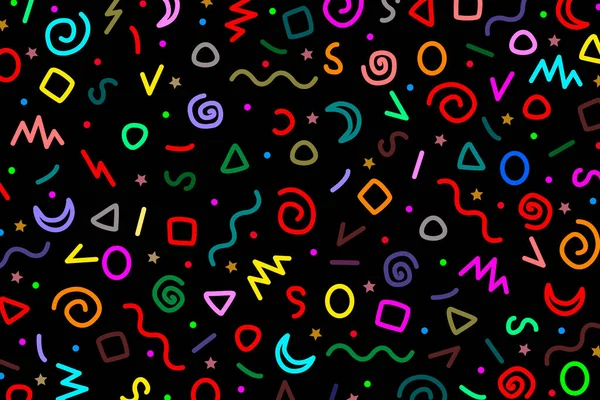 Colorful Background Multi Colored Figures Black Background Close — Stock Photo, Image