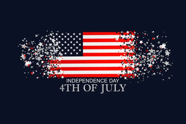 Independence Day Flag United States America Dark Background Close — Stock Photo, Image