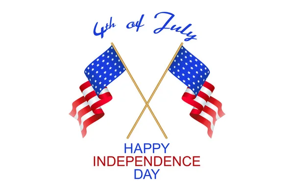 Usa Onafhankelijkheidsdag Vakantie Kaart Met Amerika Vlag Close — Stockfoto