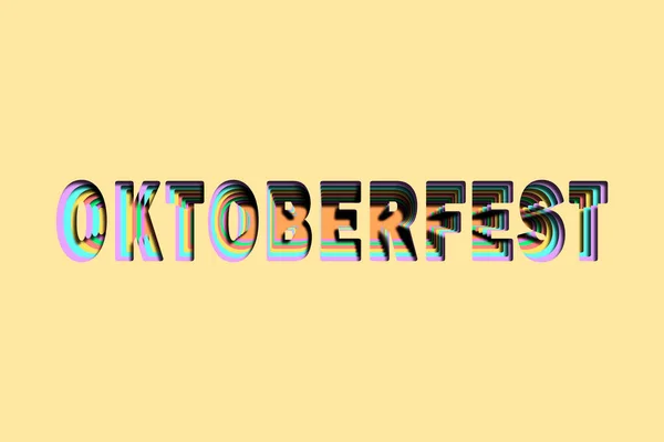 Oktoberfest Creative Colorful Text Close — Stock Photo, Image