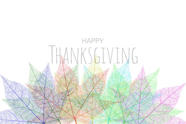 Thanksgiving Greeting Card Hand Drawn Text White Background Close — Stock Photo, Image