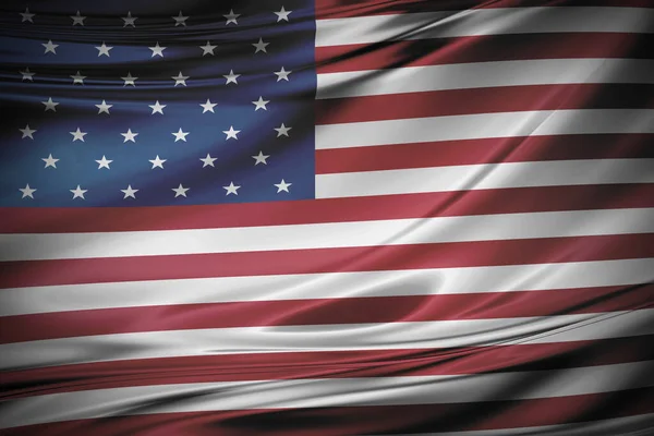 Flaggan Usa Närbild Bakgrund För Nationella Helgdagar Detalj — Stockfoto
