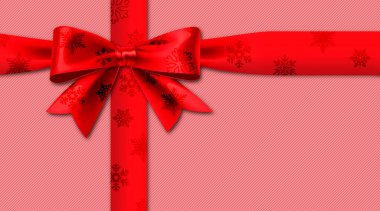 Pruva manzaralı hediye kurdelesi. Yakından. Noel, Yeni Yıl.