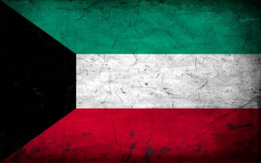 Kuveyt bayrağı. Eski bayrak. Vektör illüstrasyonu.