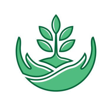 Ağaç yaprak vektör logo tasarımı