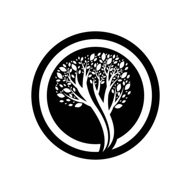 Ağaç yaprak vektör logo tasarımı
