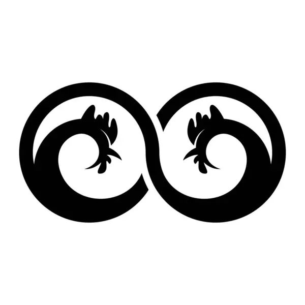 Rooster and infinity logo