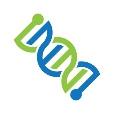 DNA logo şablonu vektör ikonu tasarımı