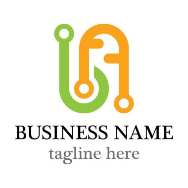 DNA logo şablonu vektör ikonu tasarımı