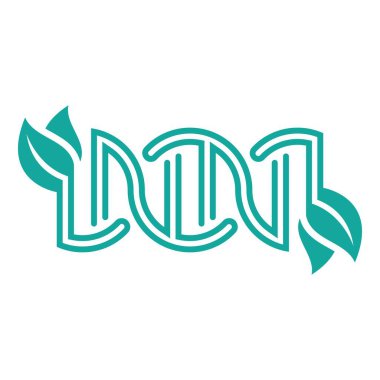 DNA logo şablonu vektör ikonu tasarımı