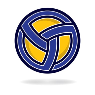Voleybol logo vektör ikonu tasarımı