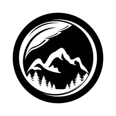 Dağ logo vektör simgesi tasarımı