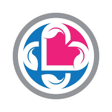 Tıbbi logo şablon vektör ikonu tasarımı