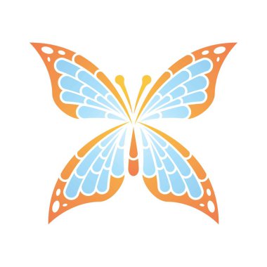 Kelebek Logo Şablonu Vektör simgesi tasarımı
