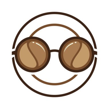 Kahve fincanı ve gözlük logosu.
