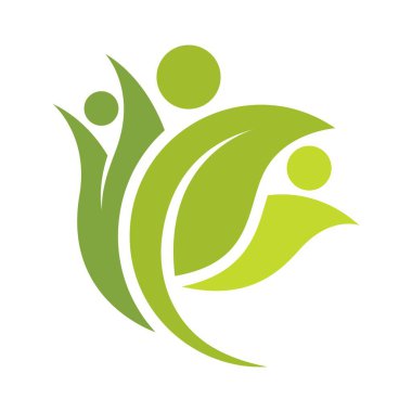 Sağlıklı logo şablon vektör ikonu tasarımı
