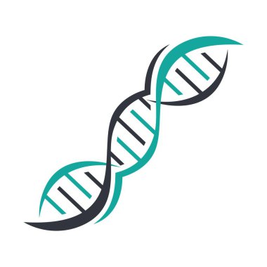 DNA logo şablonu vektör ikonu tasarımı
