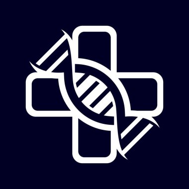Tıbbi Haç ve DNA Helix Logo Tasarımı
