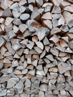 Yakacak odun deposunun dokusu.