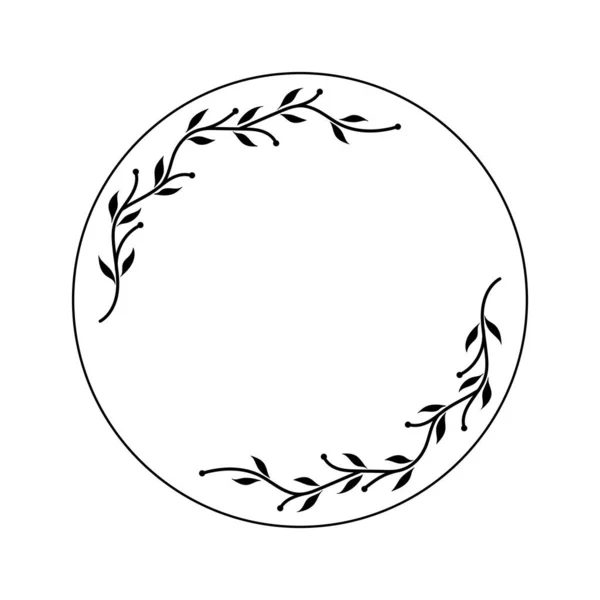 Vector Graphic Circle Frames Wreaths Design Logo — Stock Vector
