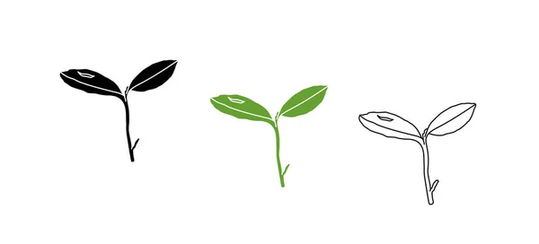 創造的なアイコンの葉 芸術の自然シンボル ベクターイラスト — ストックベクタ