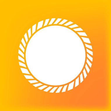 Creative vector border bubble illustration template on orange background. Design cover with vortex.