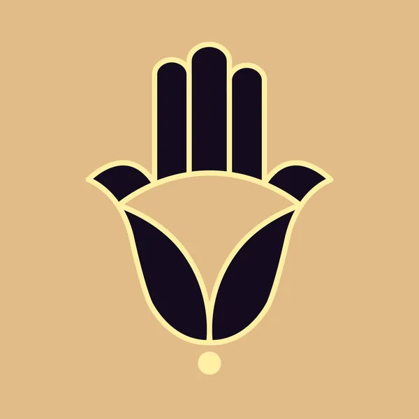 Ilustracja Symbolu Dłoni Hamsy Ręka Fatimskiej Religii Wzór Dekoracyjny — Wektor stockowy