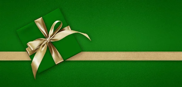 Leere Geschenk Grußkarte Mit Geschenk Box Geschenk Und Hell Glänzende — Stockfoto
