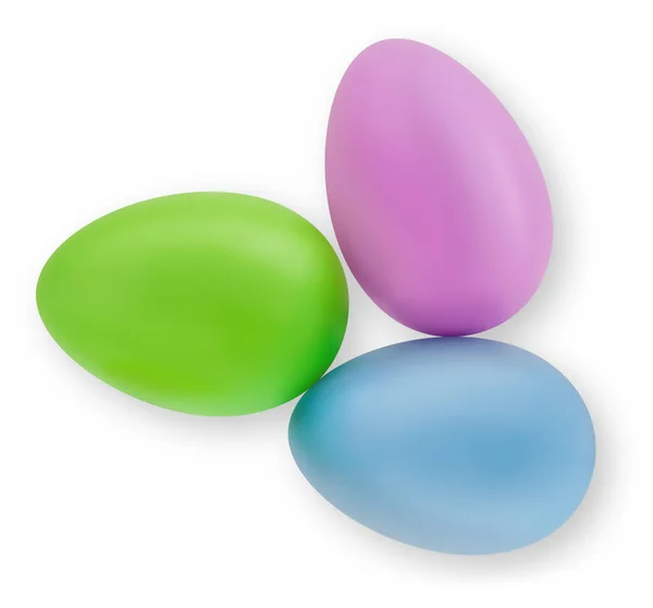 부활절 장식들 파스텔 빛깔의 달걀들 배경에 고립된 상표의 승진용 쇼핑용 — 스톡 사진