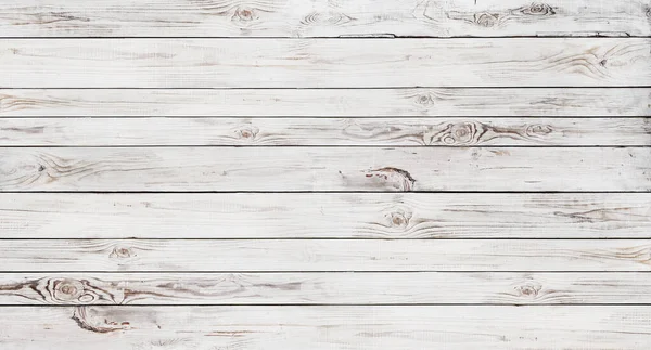 木製の表面 ヴィンテージみすぼらしい白い木製の板 空の背景を表示します 建物や床に使用される木材の作品 大工と死ぬためのコピースペースを持つ広告バナー — ストック写真