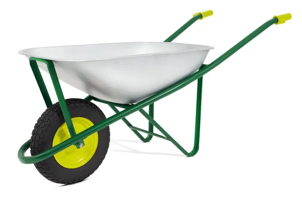 Wheelbarrow Isolated White Background Clipping Path Gardening Equipment Tool Vegetable — Stock Photo, Image