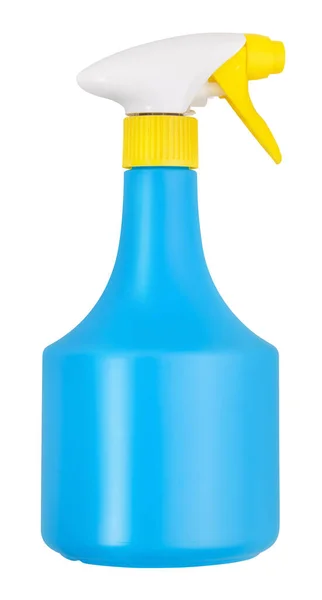 Spray Garrafa Azul Isolado Fundo Branco Com Caminho Recorte Suprimentos — Fotografia de Stock