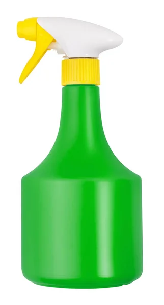 Green Bottle Spray Isolated White Background Clipping Path Gardening Pesticide — Stock Photo, Image