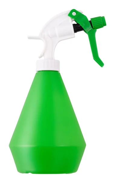 Зелений Пляшковий Спрей Ізольований Білому Тлі Відсічним Контуром Садівництво Пестицидів — стокове фото