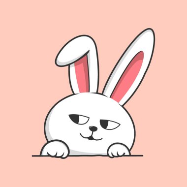 Bunny Hiding Cartoon - Cute Rabbit Hide in the Ground