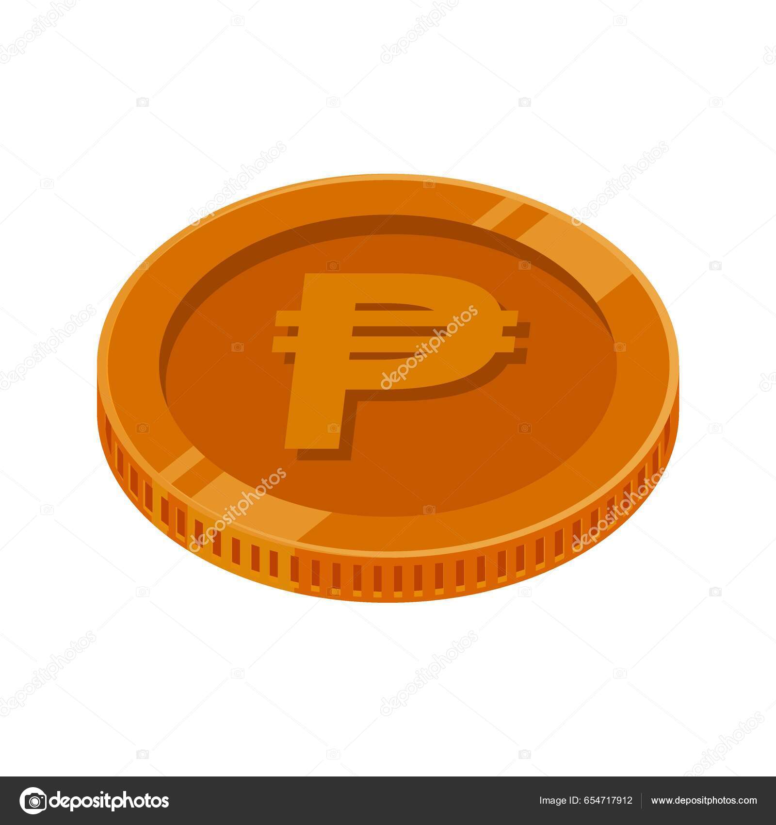 Peso Coin Bronze菲律宾货币铜Php分离图库矢量图©eriek 654717912