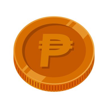 Peso Bozukluğu Bronz Filipin Para Bakırı PHP İzole Edilmiş Vektör