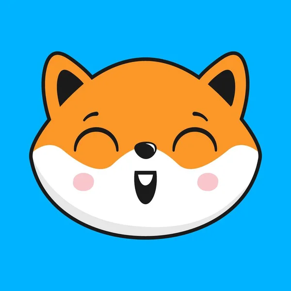 Shiba Inu Dog Shout Face Head Kawaii Sticker — Stockový vektor