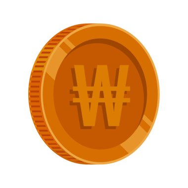 Kazanan Bronz Para Kore Para Bakır Vektörü